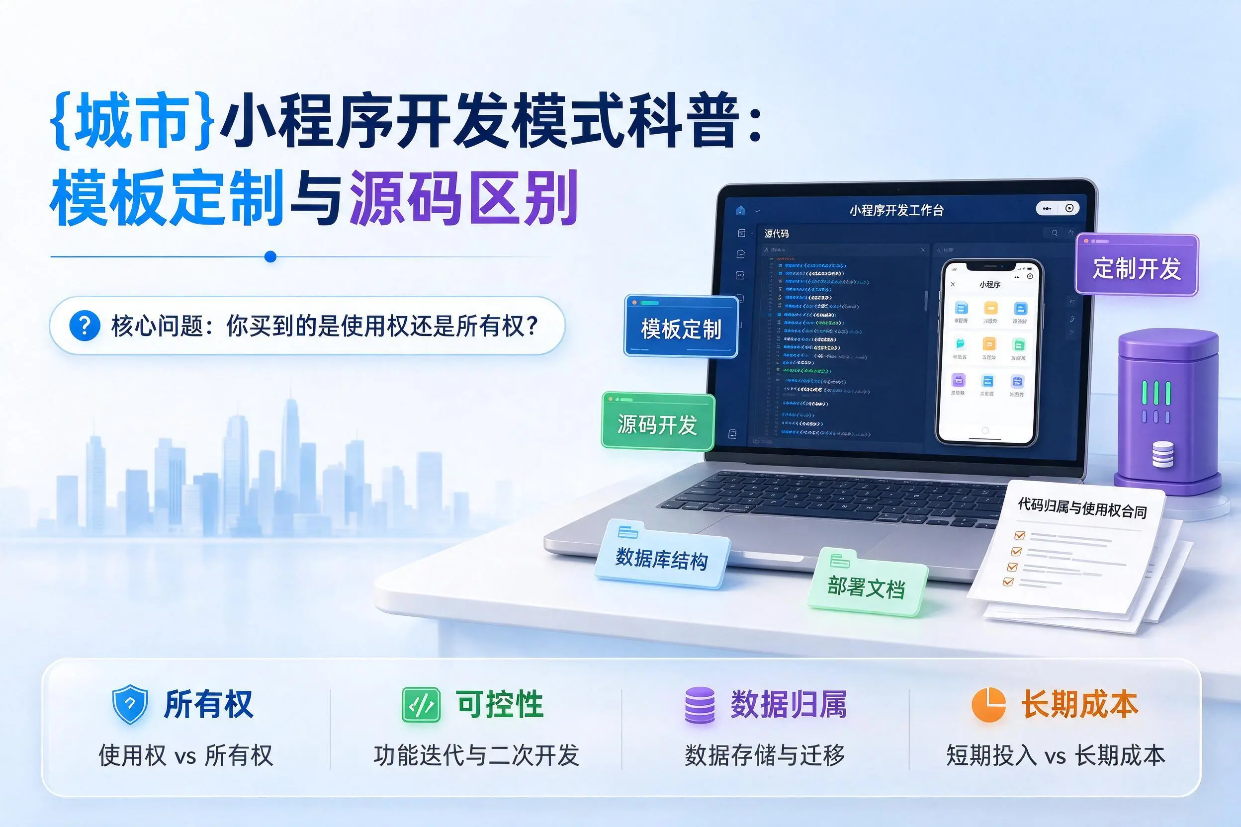 恩施小程序开发模式科普：模板定制与源码区别