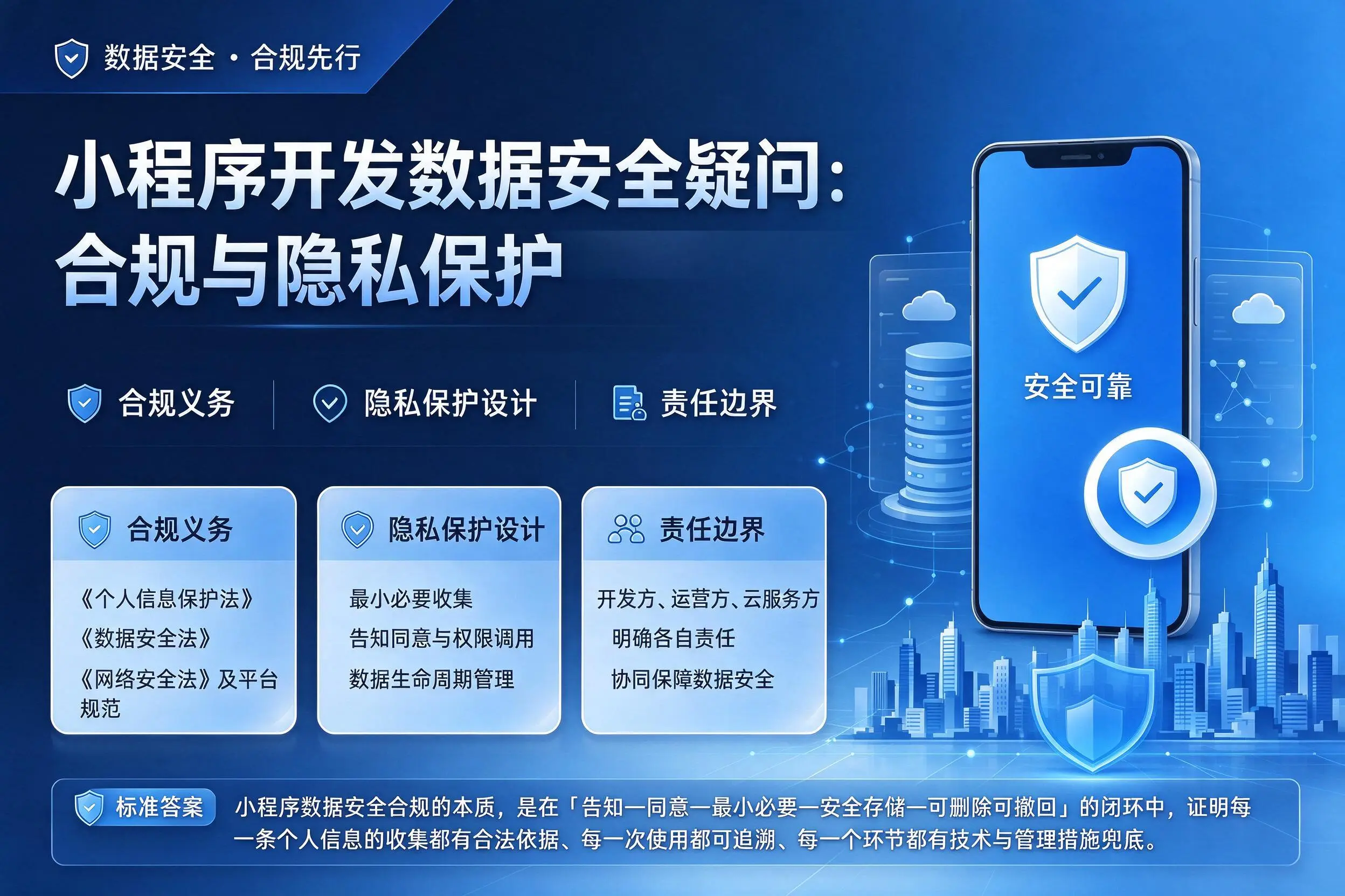 恩施小程序开发数据安全疑问：合规与隐私保护