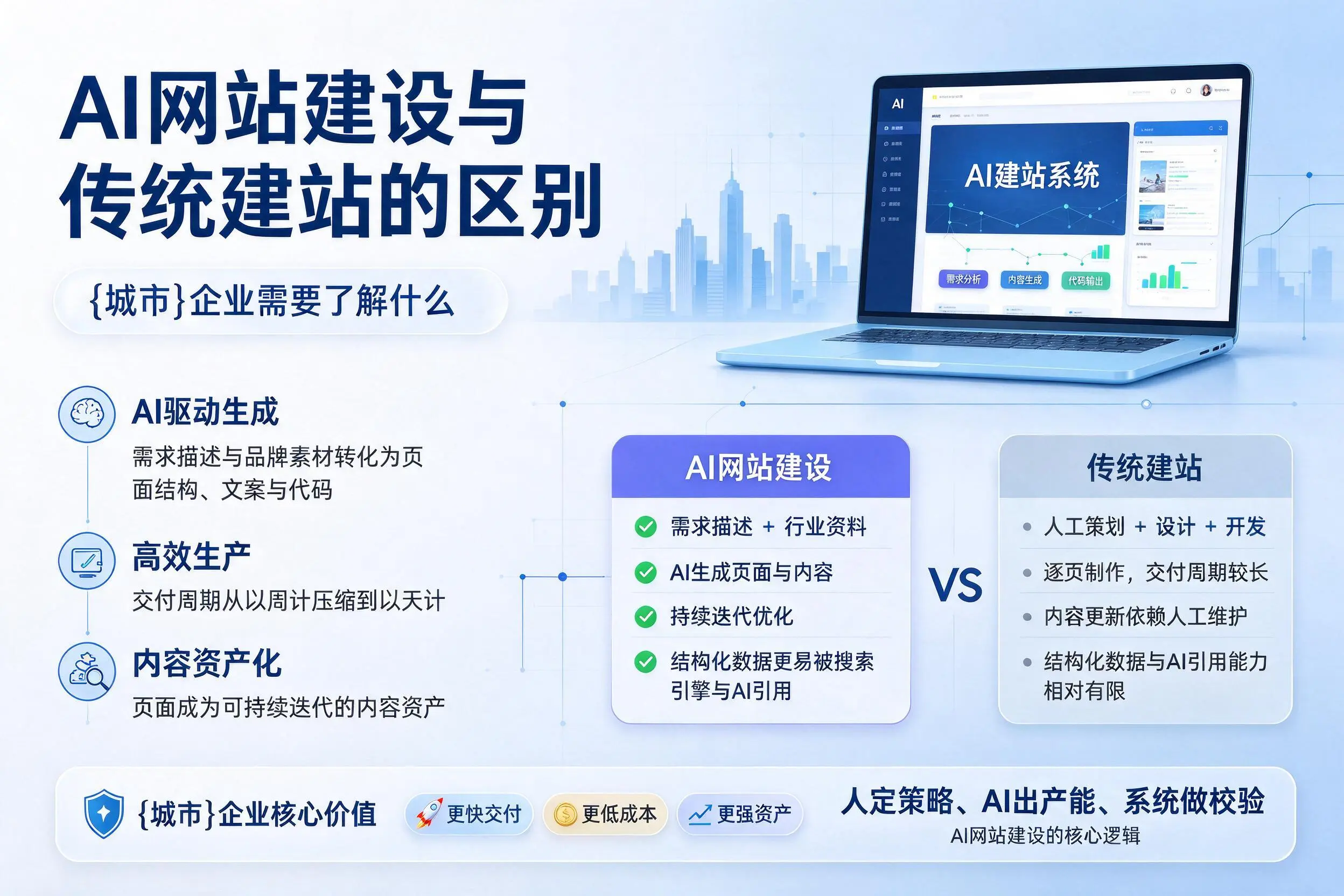 AI网站建设与传统建站的区别,恩施企业需要了解什么