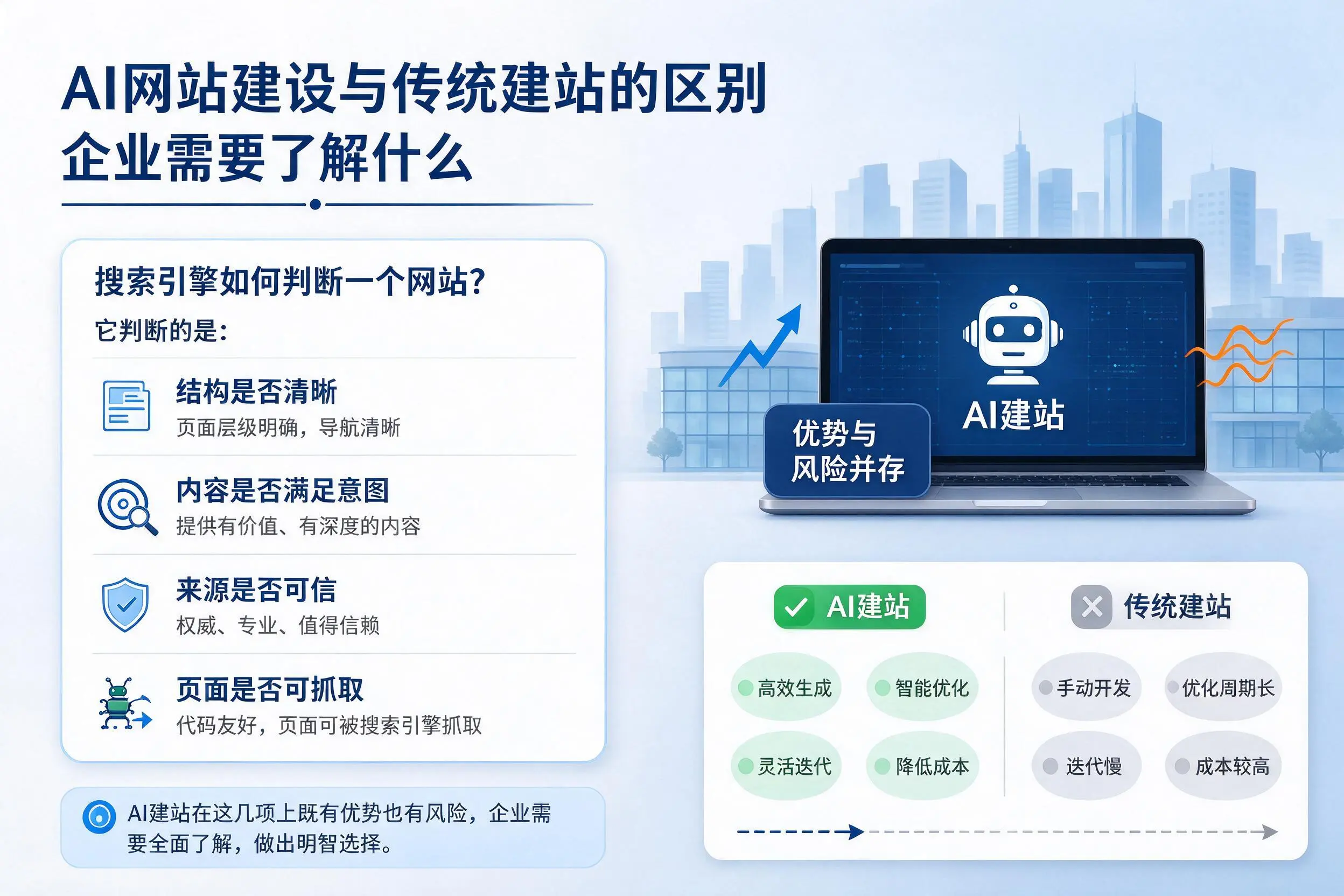 AI网站建设与传统建站的区别,恩施企业需要了解什么